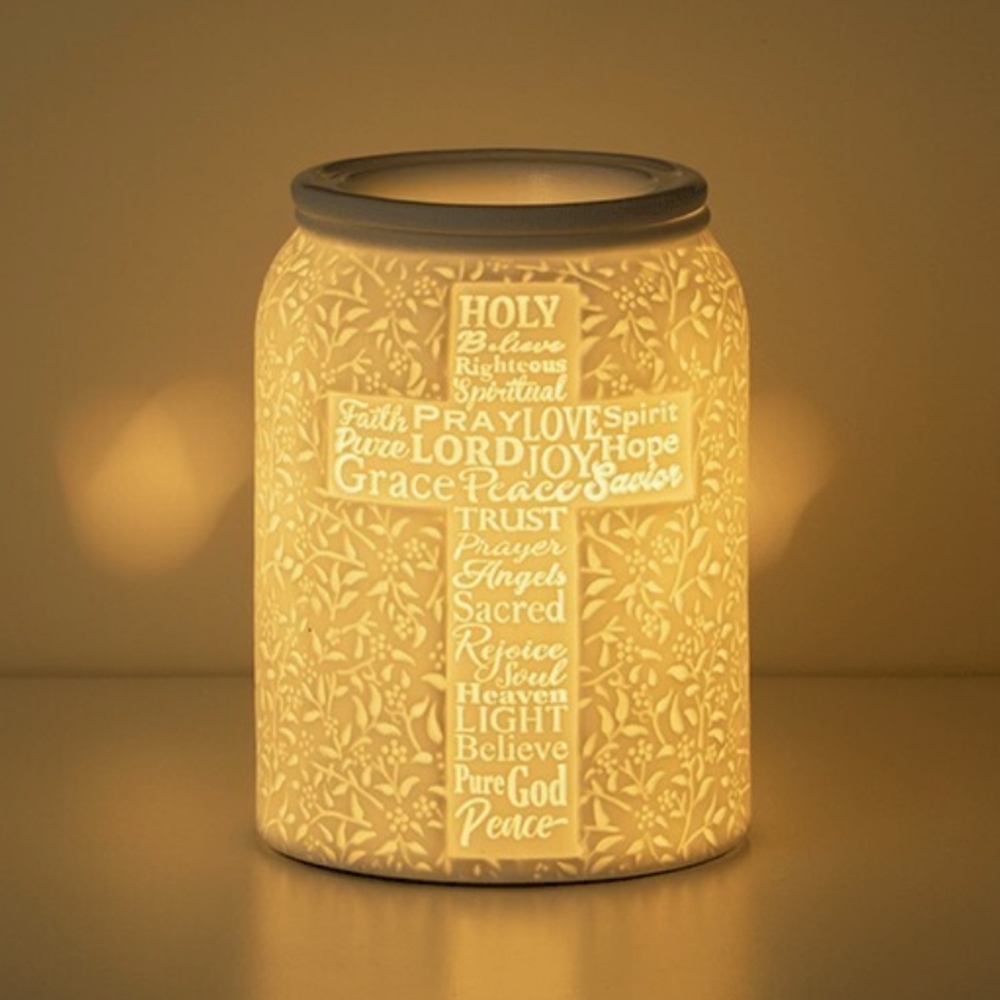 Elegant Cream Spiritual Jar Candle Holder